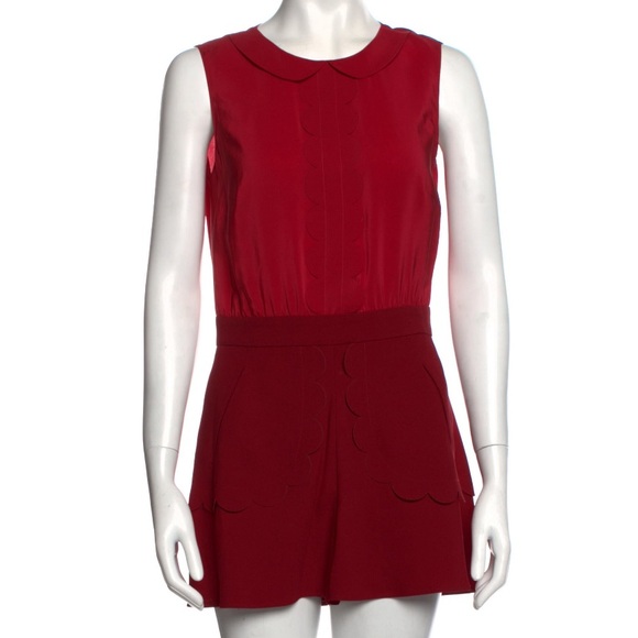 Red Valentino Silk Crew Neck Romper. XS US 2 - Picture 1 of 4